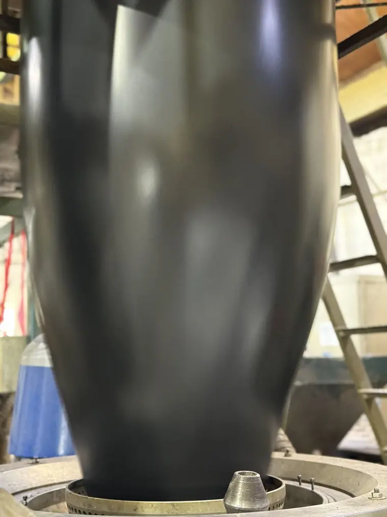 Film tube cooling above the extruder